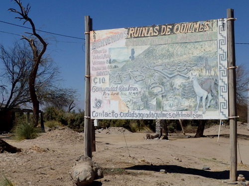 A commercial sign captures the spirit of Quilmes.